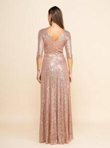 Women Cocktail Dresses - Gold - View 4