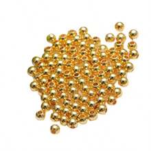 200入組 Diy 鑽孔珠子,用於首飾製作、項鍊、手鍊、腳鍊裝飾 - 金色 - 查看 3