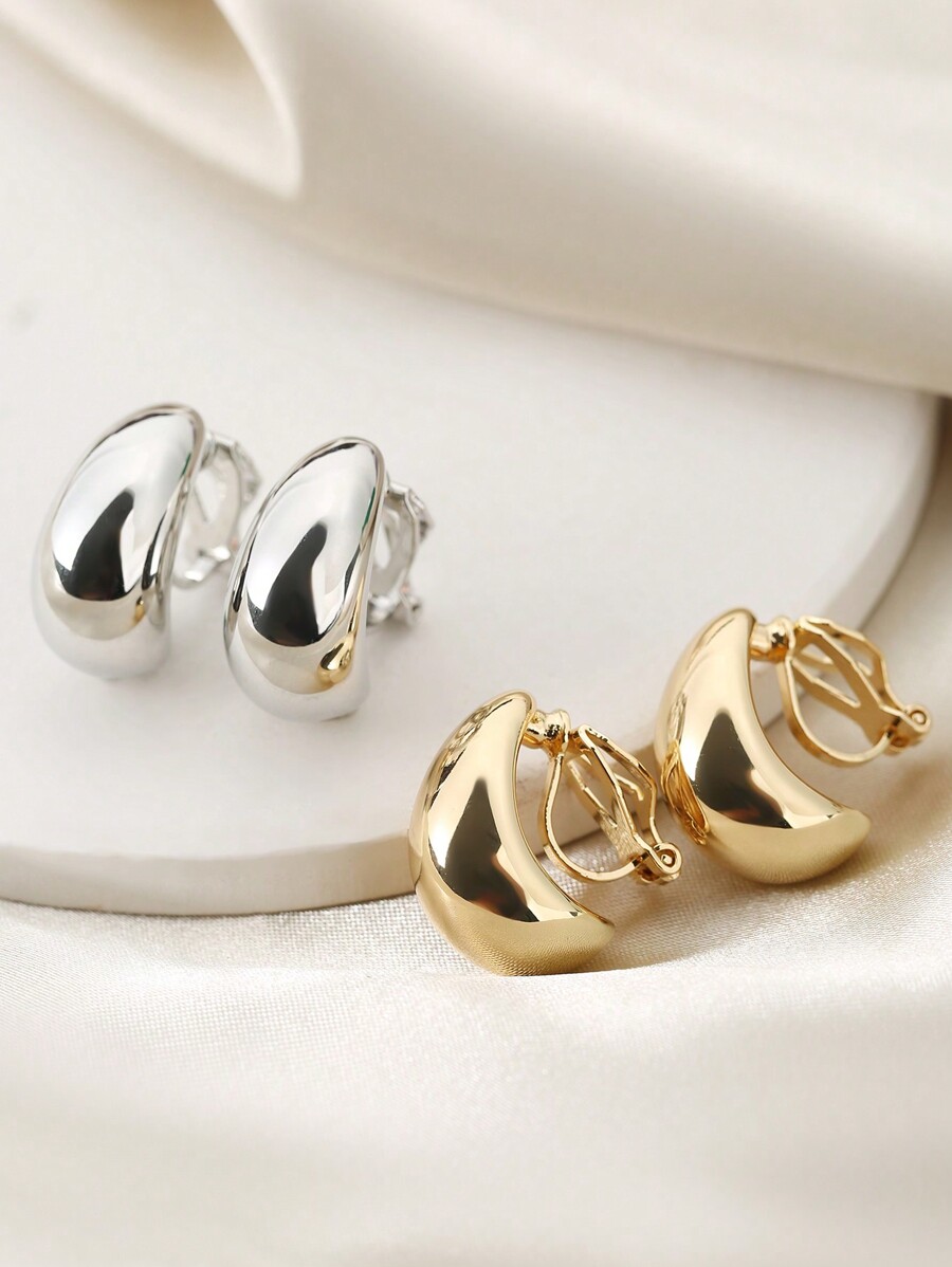 Clipon Earrings For Women Without Piercing, Suitable For Daily Wear SHEIN USA