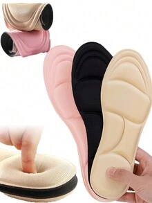 1雙記憶泡棉5d運動鞋墊,適用於男女鞋款,除臭透氣緩震運動鞋墊,腳部護理矯正鞋墊 - 黑色 - 查看 2