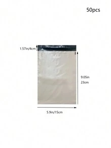 50pcs Beige Courier Bags, Made Of New Material, Thick Packing Bags, Plane-Shaped Boxes, School Supplies, Transport Courier Packaging Bags, Self-Adhesive Waterproof Bags - Apricot - View 8