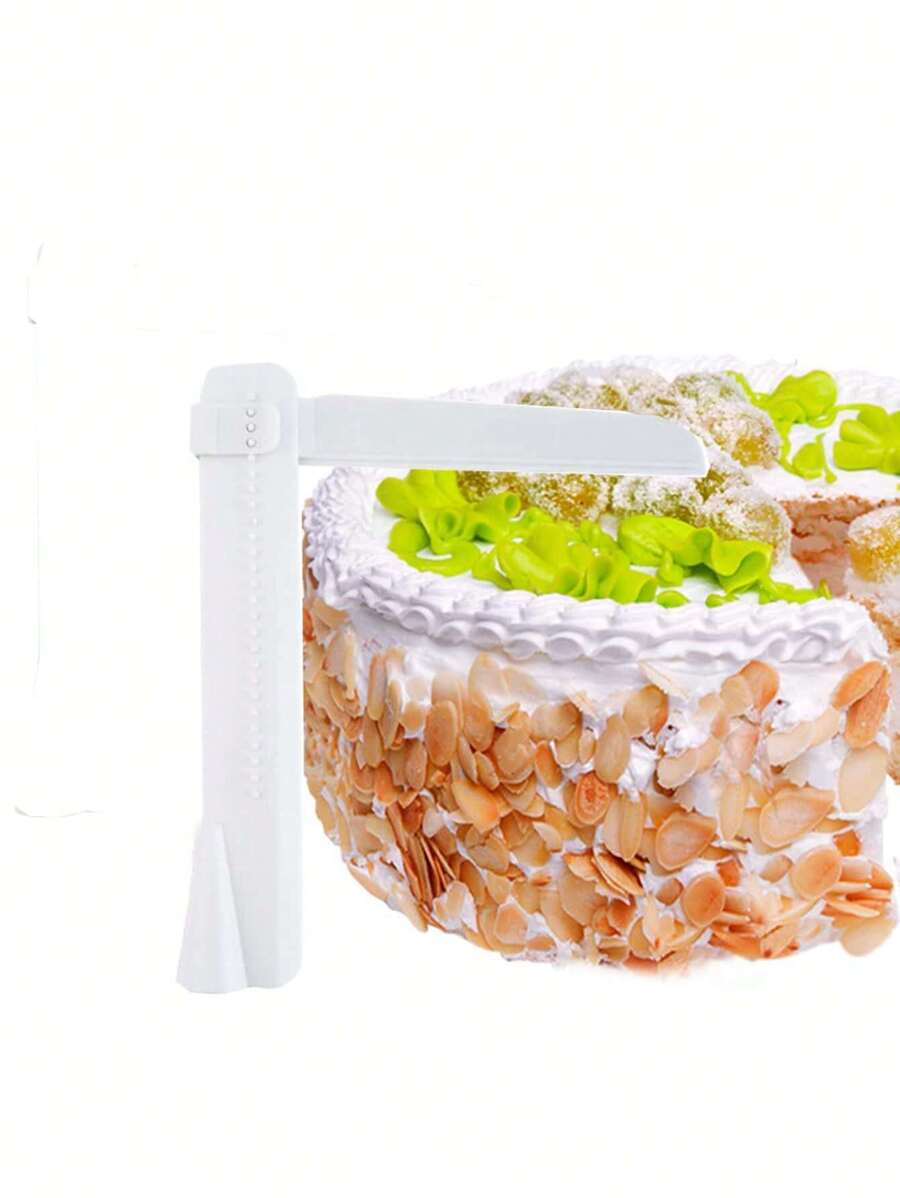 1set Adjustable Cake Smoother Cream Height Scraper Flip Leveler Cake Surface Decorating Tool - White - View 1