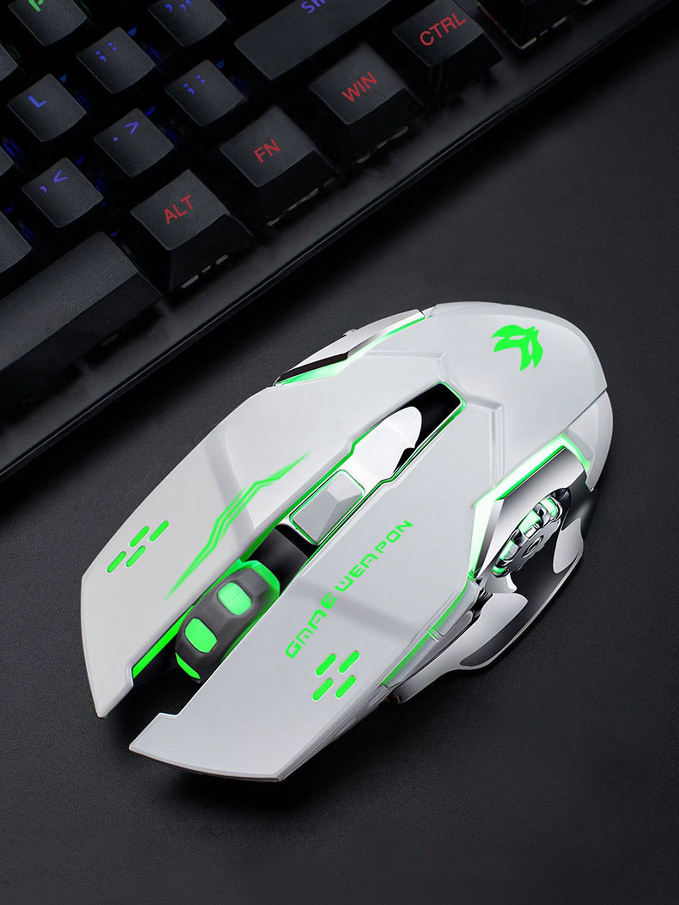 فأرة ألعاب لاسلكية صامتة وقابلة لإعادة الشحن 2.4 ج...