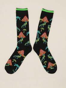 1 đôi Của phụ nữ Khủng long In Vớ - Nhiều màu - Xem 2