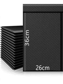 10个纯色气泡信封快递袋，适合返校 - 黑色 - 查看 1