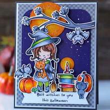 1pc Clear Stamp - Little Witch - Silver - View 7
