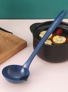 1pc/3pcs/5pcs Blue Oil Separating Soup Spoon Plactic Soup Ladle For Separating Hot Oil And Soup In Kitchen - Royal Blue - View 1