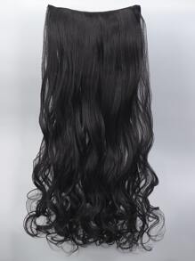 Synthetic Long Wavy 5 Clips Hair Extensions 32Inch Clip On Hair Extensions High Tempreture Fake For Women - Black - View 4