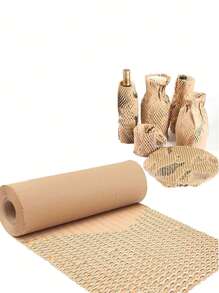 蜂窝包装纸 - 礼品和包裹的完美搬运和运输包装！，圣诞节情人节 - 卡其色 - 查看 1