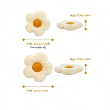 1 件花形抱枕，可爱花卉花瓣毛绒靠垫，适用于家居沙发装饰、日常装饰