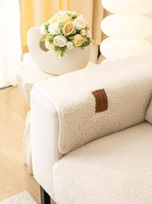 1pc Winter Thickened Warm Sofa Pad, Pet-proof, Anti-dirty And Non-slip Washable Sofa Cover With Simplistic Modern Style For L-shaped Sofa And 1/2/3/4-seat Sofa(one-piece Sold) - Beige - View 6