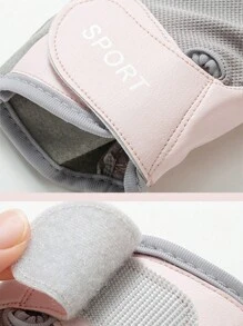 1對半指健身手套,適用於戶外騎車、攀登、健身訓練、跳繩和舉重 - 粉色 - 查看 6