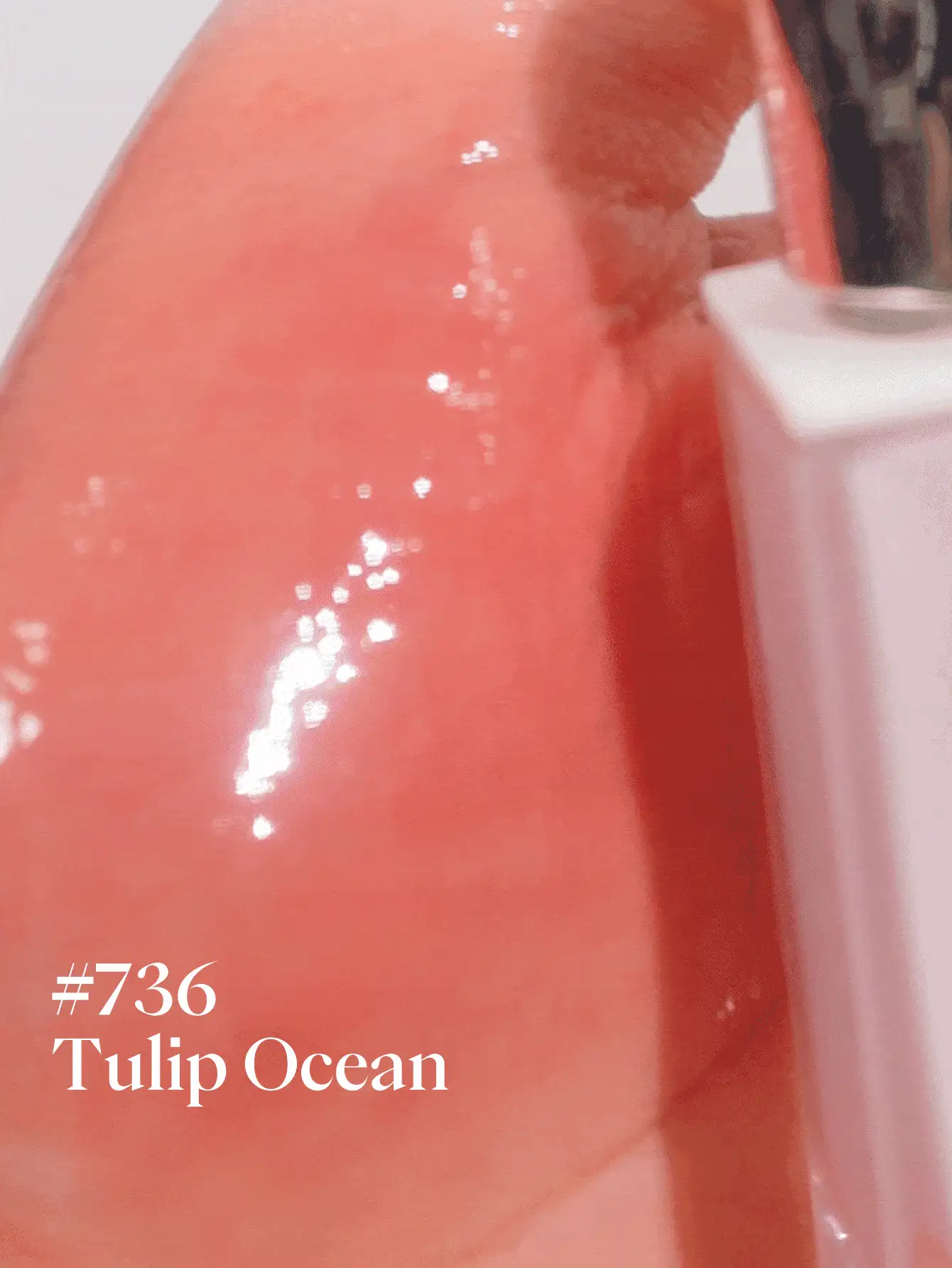 JOOCYEE 736透明紅色海洋水嫩唇彩,持久防污染,瞬間豐滿效果,不黏膩配方,高光澤完成 - 736鬱金香海 - 查看 3