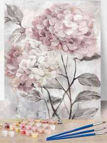 40*50cm Diy 油畫花卉主題數字繪畫套裝 - 藕粉色 - 查看 2