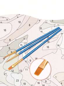 40*50cm Diy 油畫花卉主題數字繪畫套裝 - 藕粉色 - 查看 7