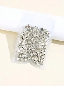 Nastro + Pietra Trasparente 3mm-8mm Forma Rotonda Fantasia Lucida Fatta A Mano Vetro Cucito Cristallo Cucito A Mano Strass Decorazione Perline Retro Piatto Con Fori Pietre Glitterate Gemme Accessori Fai Da Te Cucire Su Pietre Strass Per Decorare Vestiti, Vestiti, Borse, Scarpe, Spille, Orecchini, Artigianato