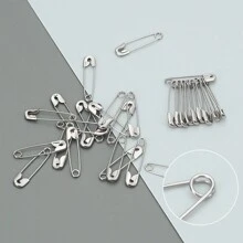 安全別針DIY縫紉工具配件銀金屬針頭大別針小胸針服飾配件 - 白色 - 查看 3
