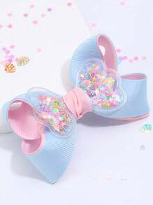 2 件/包 Pvc 閃光蝴蝶翅膀和藍色/粉色蝴蝶結髮夾 - 彩色 - 查看 4