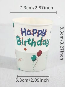 10pcs Disposable Festival Themed Party Paper Cup - Green - View 4