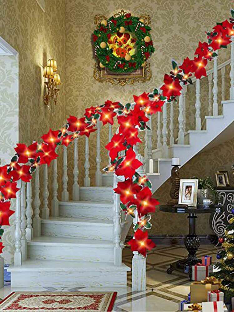 Ghirlanda natalizia per albero di Natale, 2 m, 5 pezzi, decorazioni natalizie per casa, interni ed esterni, forniture per feste