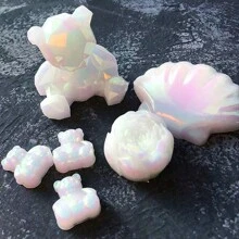 Dofuny 6支装交响乐极光珠光美甲海绵棒渐变晕染拍打胶水专用圆柱形海绵笔DIY美甲工具及DIY环氧树脂、肥皂、工艺品 | 多用途全息颜料套装 - 杏色 - 查看 4