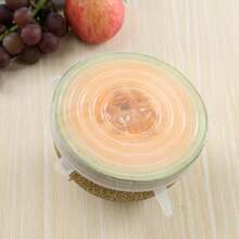 6 Pieces Set Of Silicone Fresh-Keeping Lids, Circular Multifunctional Bowl Lids, Refrigerator Sealing Film Lids, Washable Essential For Home Kitchens