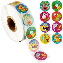 500pcs Kids Cartoon Encouragement Stickers Educational Toys Many Styles Cute Animals Expressions Sticker Children Diy Reward Toy Teacher,Colouring Book Kids,Cool Stickers,Magic Stickers,Kids Toys,Stickers,Kids Stickers,Stuff For Kids,Colouring Books,Smelly Stickers - one-size - View 1