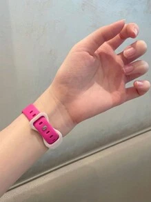 2入組粉色柔軟矽膠運動手錶表帶和1入組矽膠手錶表殼，適用於Apple Watch 38mm / 40mm / 41mm / 42mm / 44mm / 45mm，兼容Apple Watch Series SE / 8 / 7 / 6 / 5 / 4 / 3 / 2 / 1，智慧手錶配件 - 彩色 - 查看 3