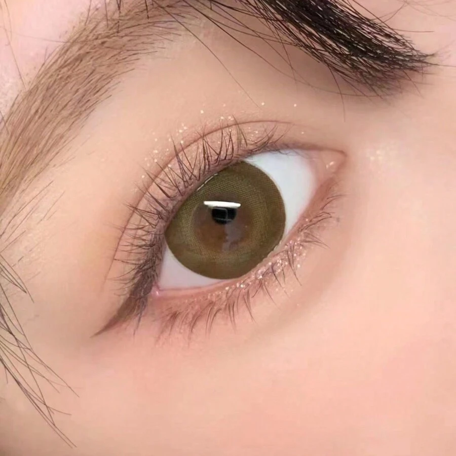 Green Tea Colored Contact Lenses, Suitable For Fashionable Women, Diameter 14.5mm