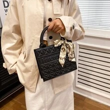 New Arrival Fashionable And Minimalist Solid Color Ladies' Autumn Handbag - Black - View 3