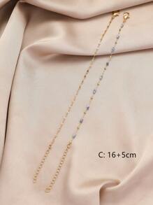 2入組精美天然石管珠鏈手鍊,適合女士日常佩戴和度假 - 彩色 - 查看 4