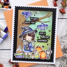 1pc Clear Stamp - Little Witch - Silver - View 3