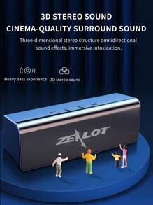 ZEALOT ZEALOT inalámbrico portátil Altavoz , poderoso Bajo , doble alto Altavoces , 3d sonido envolvente , inalámbrico 5.0 , IPX 5 impermeable , compatible con móvil compatible , Altavoz para , regalo para