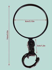 1 Espejo Retrovisor Para Bicicleta, Reflector Giratorio, Espejo Retrovisor Para Bicicleta De Montaña, Espejo Plano Gran Angular, Accesorio Para Ciclismo, Espejo Retrovisor - Negro - Ver 6