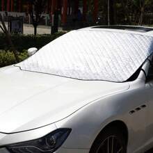 1pc Car Snow Cover Magnetic Windshield Cover Frost Guard Ice Protection Winter Car Window Windshield Cover - Silver - View 4
