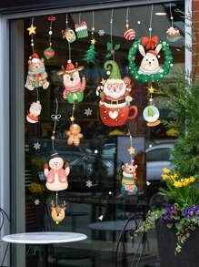 4pcs Window Cling Stickers For Glass Window Decoration And Wall Decor
