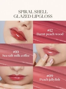 JOOCYEE 防污水感光澤唇蜜712柿茶果凍長效保濕唇部瞬間豐盈效果不黏膩配方高光澤度 - 12 Persimmon Tea Jelly - 查看 8