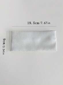 1 Stück Frauen Faden Gestrickt Weiß Stretch Schrumpfen Stirnband lässig