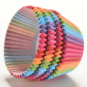 Pack Of 100 Mini Rainbow Cupcake Liners, Baking Paper Cups
