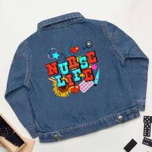 1副護士主題熱轉印貼紙包含護士帽、聽診器、體溫計等元素,可用於t恤、背心、外套等衣物,適合贈送給伴侶、朋友、醫生和護士,產品質量好且經過洗滌後不易褪色 - 彩色 - 查看 4