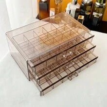 1 Miếng 3 lớp 72 Ngăn Hộp thu nạp trang sức Chế tạo Của Trong sáng PS , Có sẵn In Trong suốt , Nâu , Màu xám , Màu hồng , Đối với Lưu trữ Đồ trang sức , Hoa tai , Dây chuyền , Vòng tay , Nhẫn , Và Nhỏ bé Dung lượng lớn Với 72 Lưới , Thuận tiện Đối với Lưu trữ Nhiều loại Nhỏ bé Kích thước : Inch , Qủa tặng Cho Ngày Lễ Tình Nhân - trong suốt - Xem 8