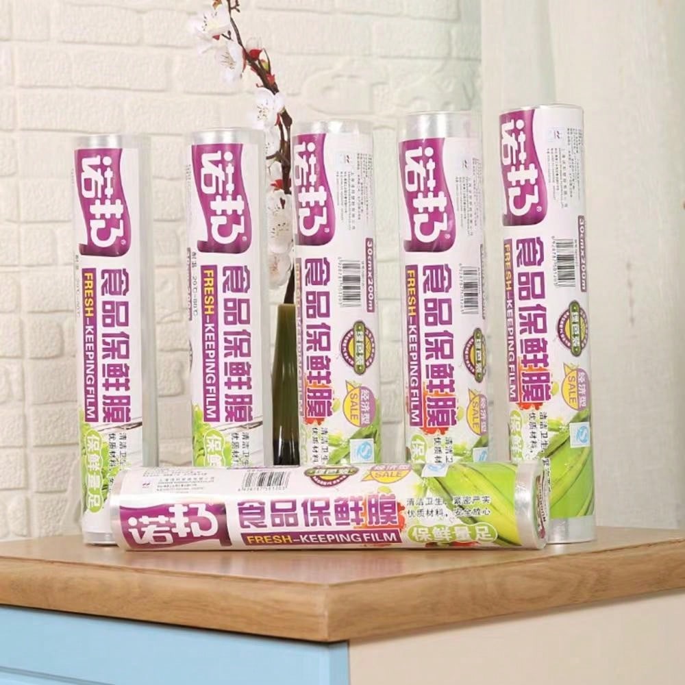 20cm*100m PE Disposable Cling Film Roll, Microwave Safe, For Kitchen