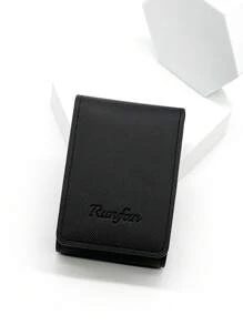 RUNFAN Fashionable Malist Men's Multi- Compact Wallet License Holder Card Holder Wallet Business Card Holder Credit Card Holder Id Card Holder Women For Men Wallet Mini Wallet Purse Wallet Card Wallet - Black - View 3