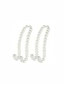 2pcs/set Light Luxury Pearl Car seat back hooks Multi-functional creative hooks Upgrade your car - White - View 6