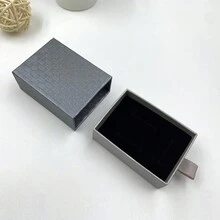 Caja De Embalaje De Joyas Con Cajón, Caja De Regalo Para Collar - Plata Gris - Ver 2