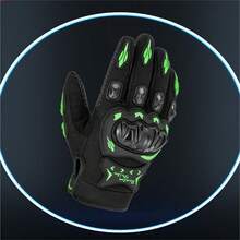 Men's Motorcycle Gloves, Breathable Full Finger Motorbike Gloves With Touch Screen Function For Racing, Off-road And Street Riding - White - View 2