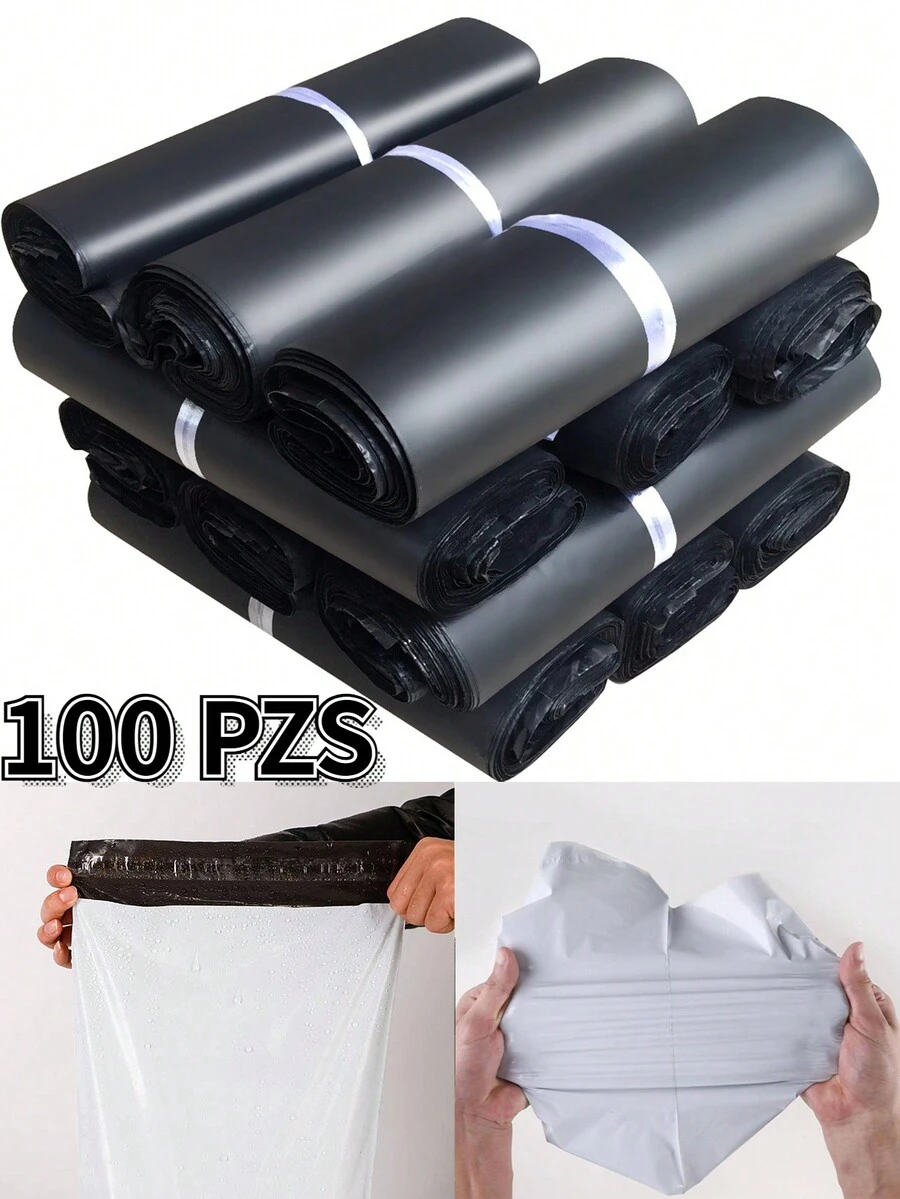 100 Piezas Sobres de Oficina para Envío: Envases Plásticos, Todo Para Oficina, Bolsas de Paquetería, Bolsa de Envío y Bolsa de Envío Resistentes al Desgaste, Embalaje Seguro – Perfecto para Oficina y Negocios - 28*42 - Ver 1