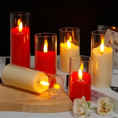 1入組電子LED蠟蠟燭燈