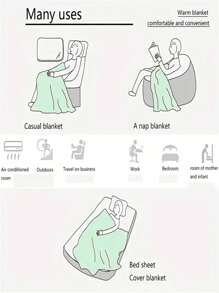 1入組母親節愛媽信封毯,絨毛數位印花披肩毯,禮品毯,空調毯,適用於家居客廳 - 彩色 - 查看 8