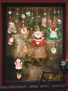 4pcs Window Cling Stickers For Glass Window Decoration And Wall Decor